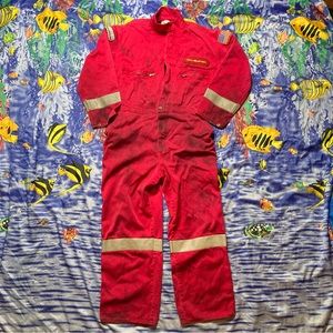 Vintage Wenaas Team Halliburton FR Fire Resistant Anti Flame Oilfield Coveralls